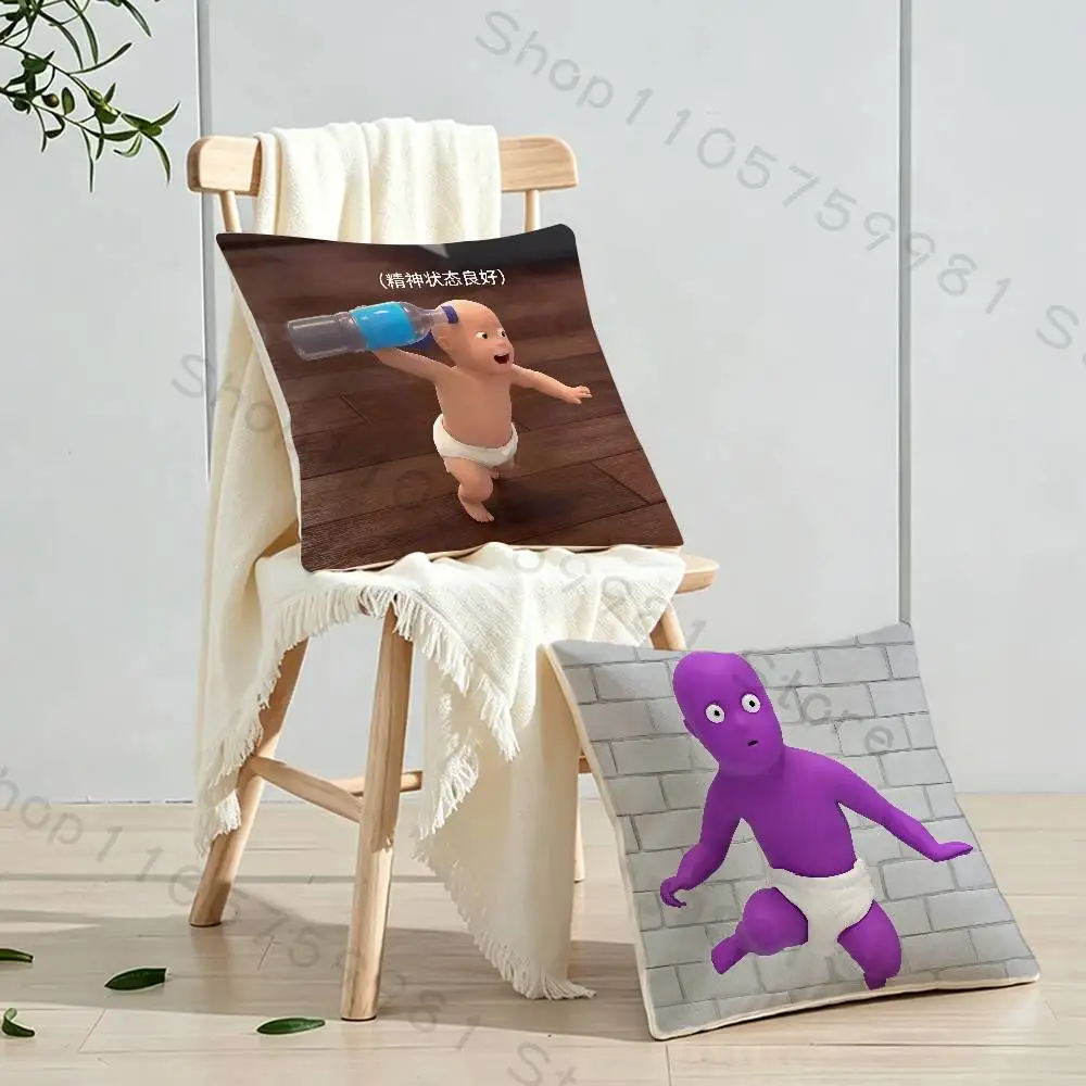 Funny Whos Your Daddy Cartoon Printing Pillowcase Customized Pillow Cover for Sofa Home Decor