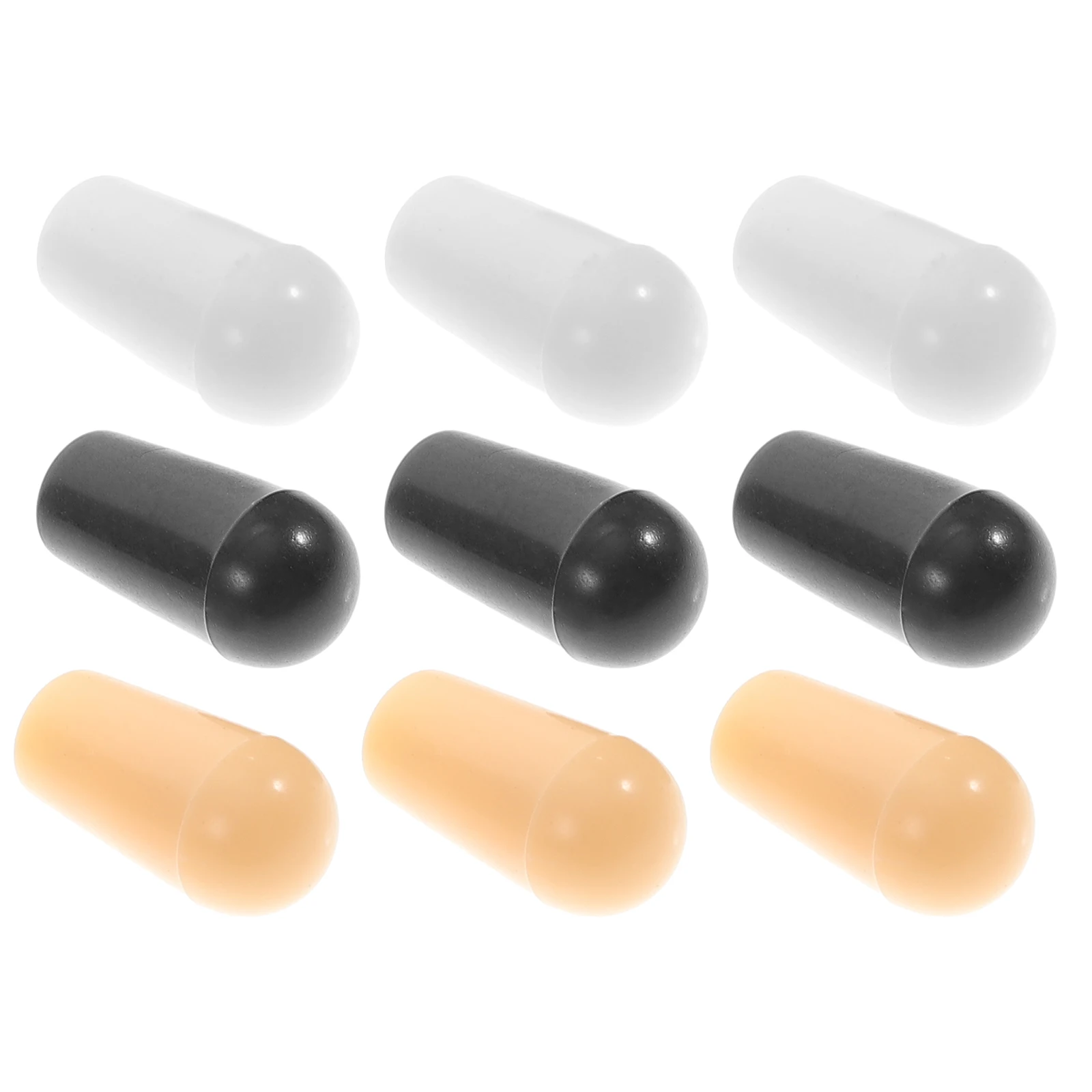 

9 PCS Guitar Switch Button Electric Guitars Accessories Knob Caps Replace Tip Abs
