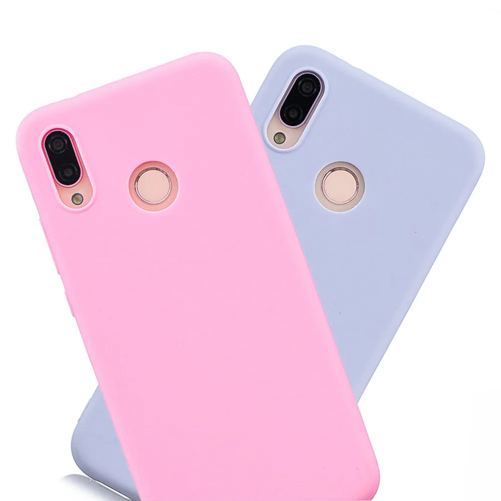 Candy color Case For Huawei P40 Lite P30 P20 Pro Mate 20 Y6 Y9 Y7 P Smart 2019 Cover On Honor 20 10i 8A 8X 10 9 lite 9X Case