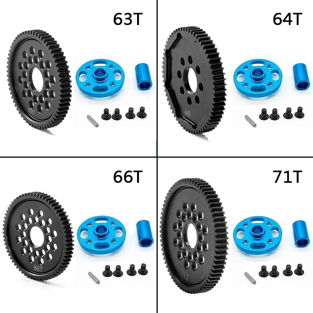 1Set For Tamiya 54500 RC TT02 Drift Car Metal 63-64-66-71T  High Speed Gear Set Upgrade parts