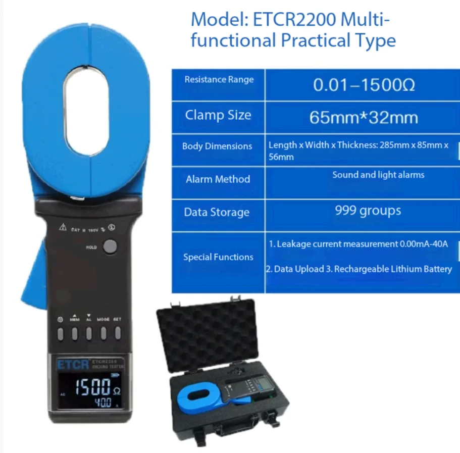 Clamp meter ground resistance tester