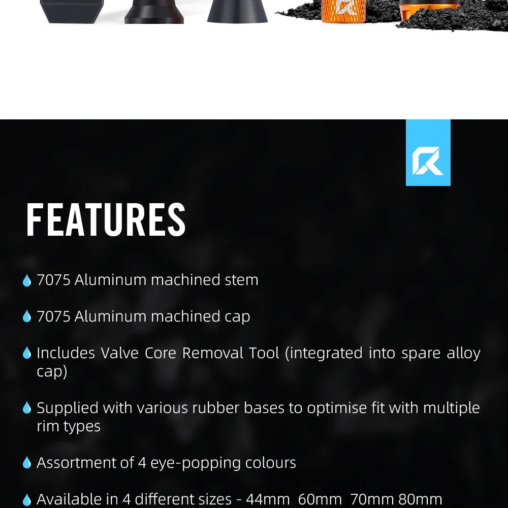 2026 RYET Presta Tubeless Ventile 44/60/70/80mm CNC Aluminium Abnehmbarer Kern Dichtmittel-Kompatibel für Rennrad/MTB/Gravel – Detail 8