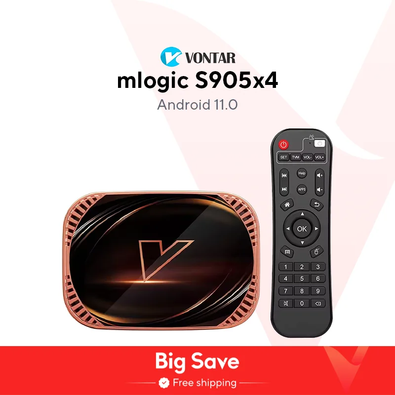 VONTAR X4 Amlogic S905X4 Smart TV Box Android 11 4GB 128G 32GB 64GB Wifi BT AV1 Media Player TVBOX 4K 1000M Set top box