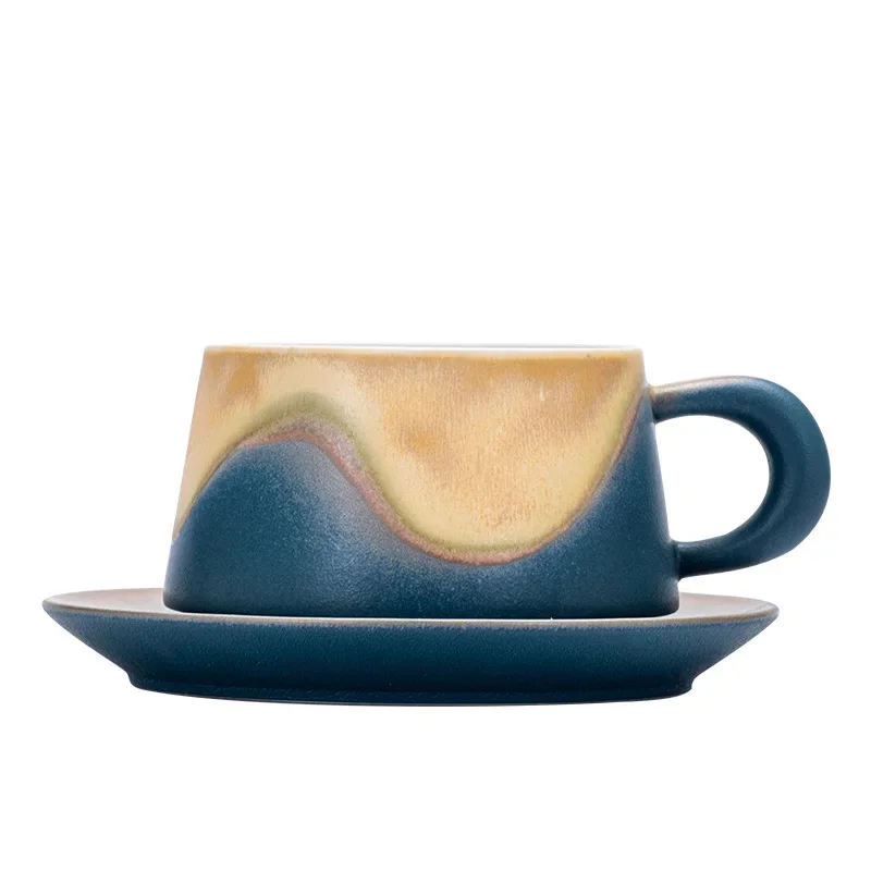 Light Luxury Ceramic Coffee Cup Business Gift Home Office Afternoon Tea Cup Saucer Set Creative Souvenir