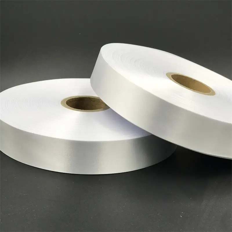 blank white satin ribbon Washing label fabrics Barcode printing barcode printed tape silk ribbon label Bar code printing tape