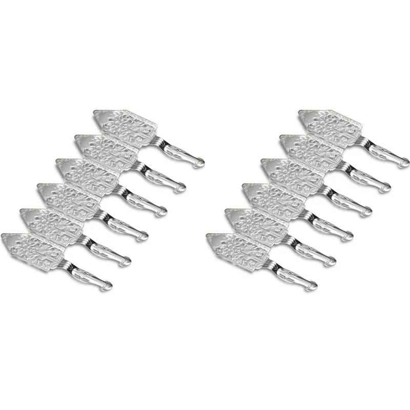 

RMWIN-12 шт., ложки для абсента из нержавеющей стали, винтажные стеклянные чашки для коктейля, фильтр для питья, выдолбленная ложка для абсента