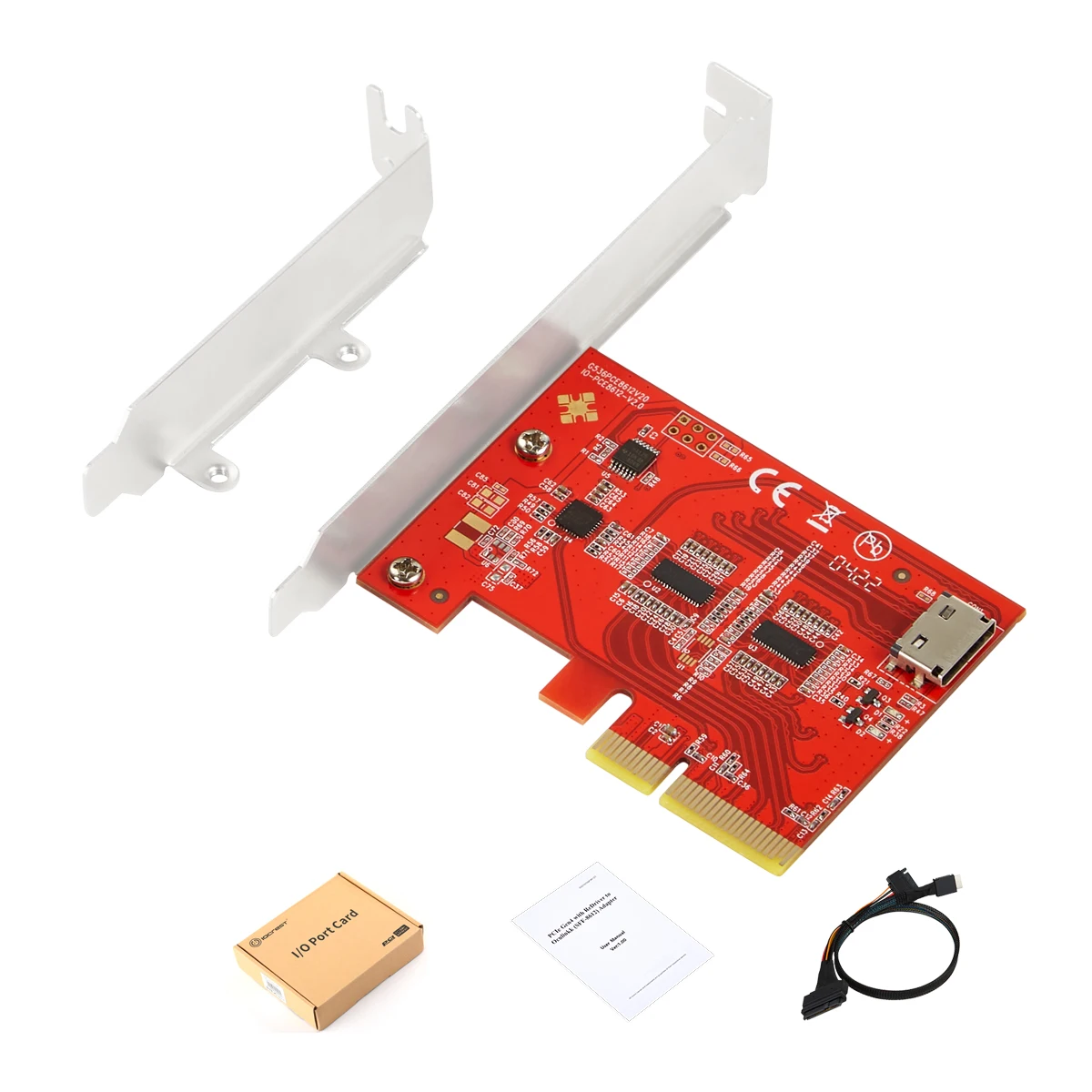 Imagem -05 - Iocrest-adaptador de Cartão Adicional Pcie 4.0x4 Gen4 com Redriver para Oculink 4i Sff8612 Conexão de Velocidade Total 25 U.2 Nvme Ssd