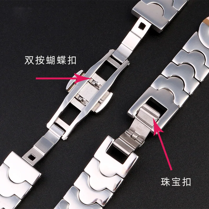 Women\'s fine steel watch chain For Swatch LK356G LK367G Irony Solid Stainless Steel Strap 12mm Watch Band Waterproof