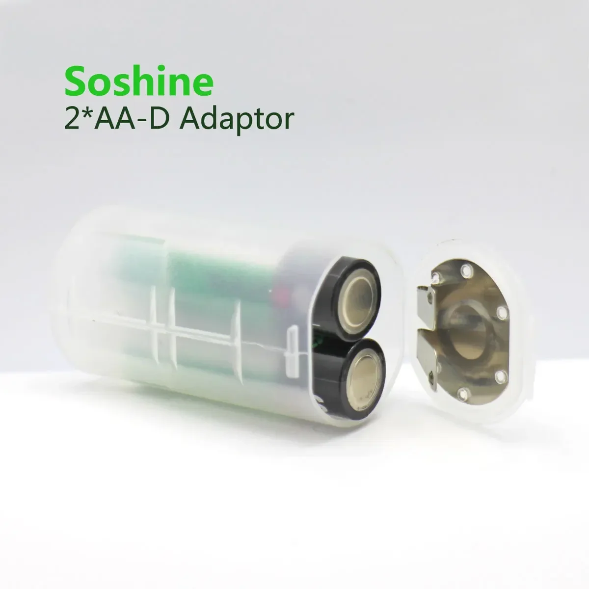 Soshine 2 AA To D Size Switcher Converter Battery Holder Case 2 AA To D Battery Convertor Adapter Portable Holder Storage Box