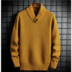 Brand Clothing Men's Autumn and Winter V-neck Knit Sweaters Male Slim Fit Fashion Long-sleeved Pullover Man Casual Sweaters