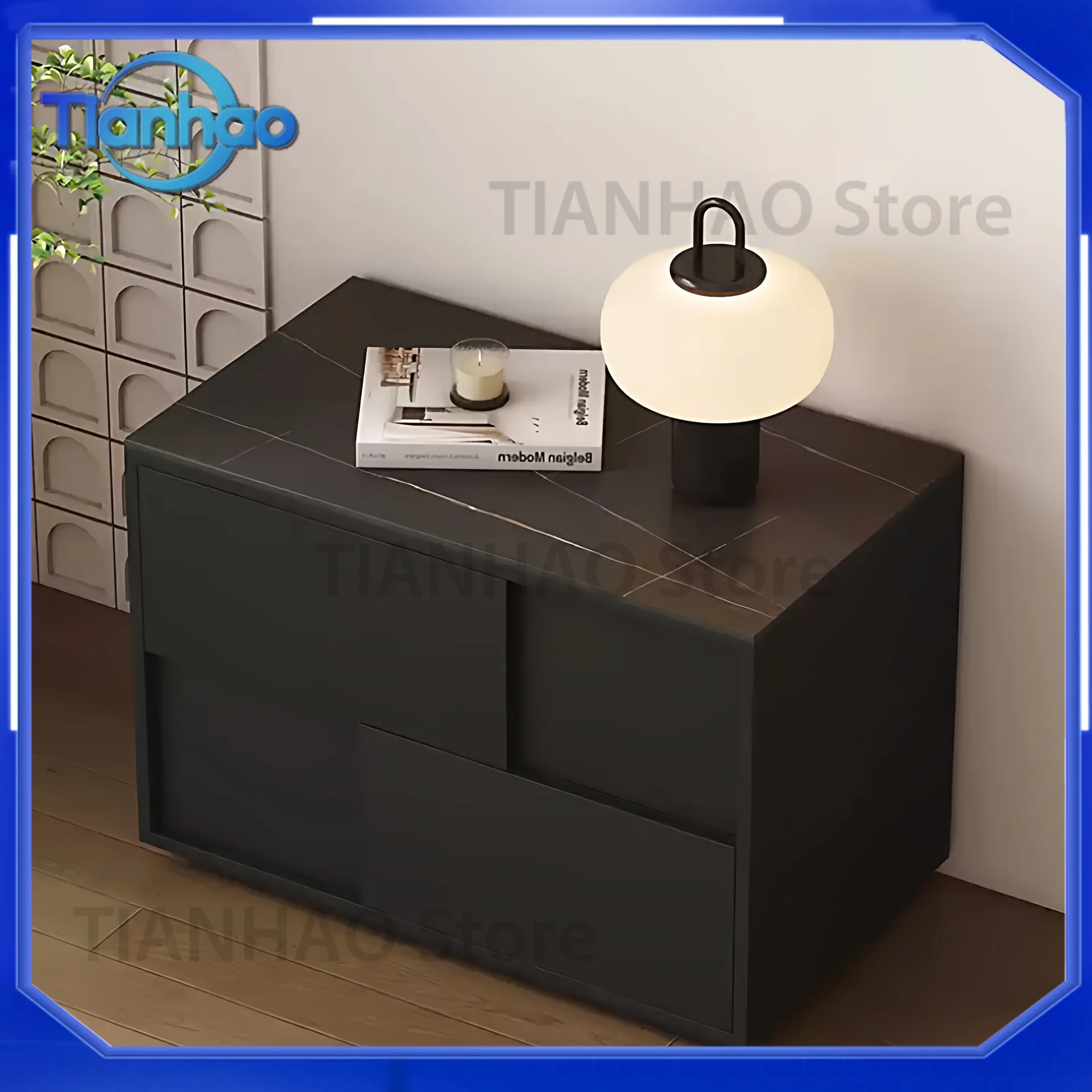 Modern Minimalist Italian Style Nightstand for Bedroom Storage Cabinet with Luxury Feel for 2025