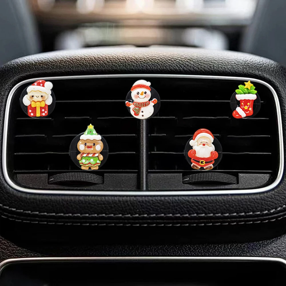 

6PCS Christmas Car Air Vent Clips - Festive Scented Air Freshener with Fragrance - Holiday Car Interior Decor Gift Set