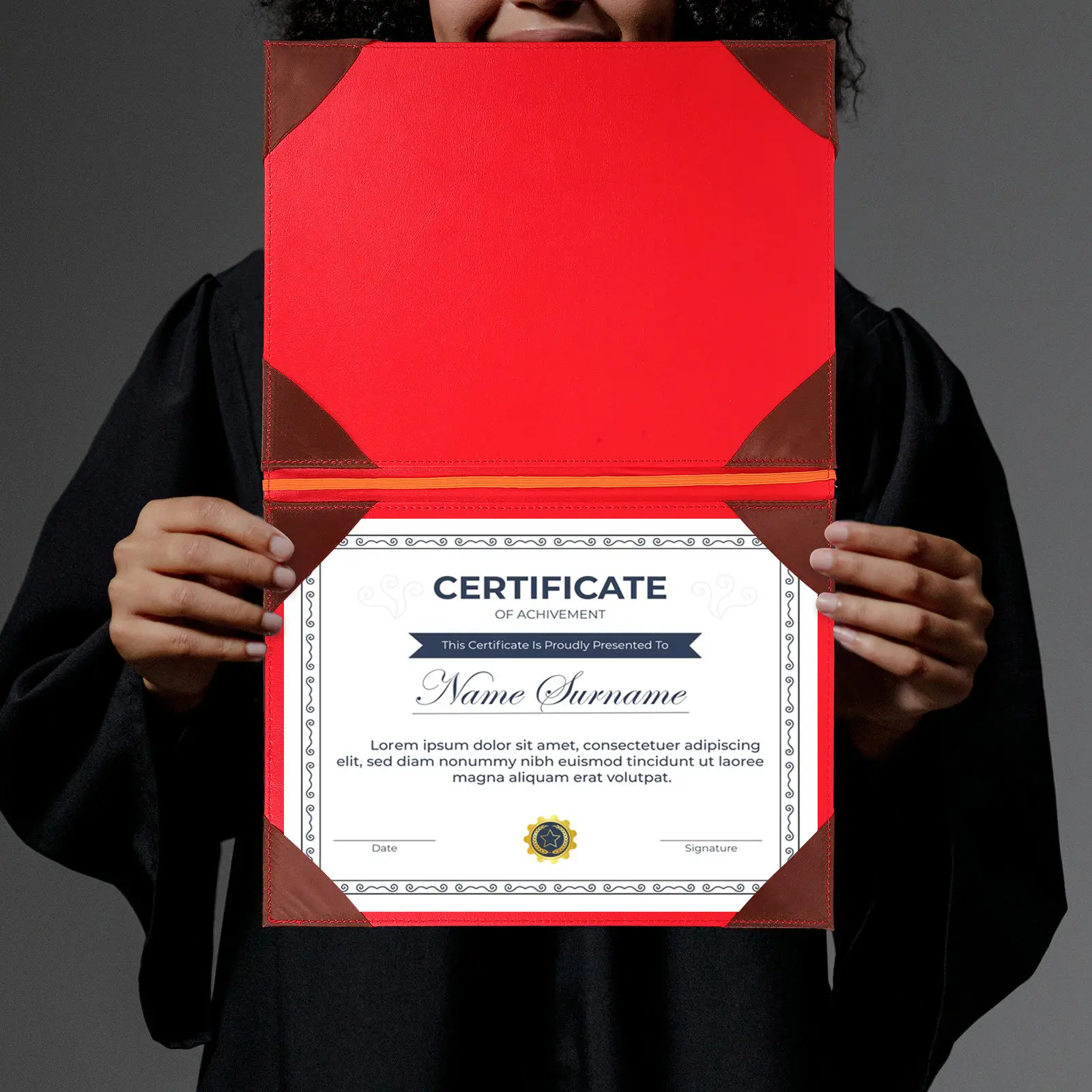 

Diploma Folder Certificate Holder Premium Cover for Graduation Certificates Protection Against Bending Staining Document Storage