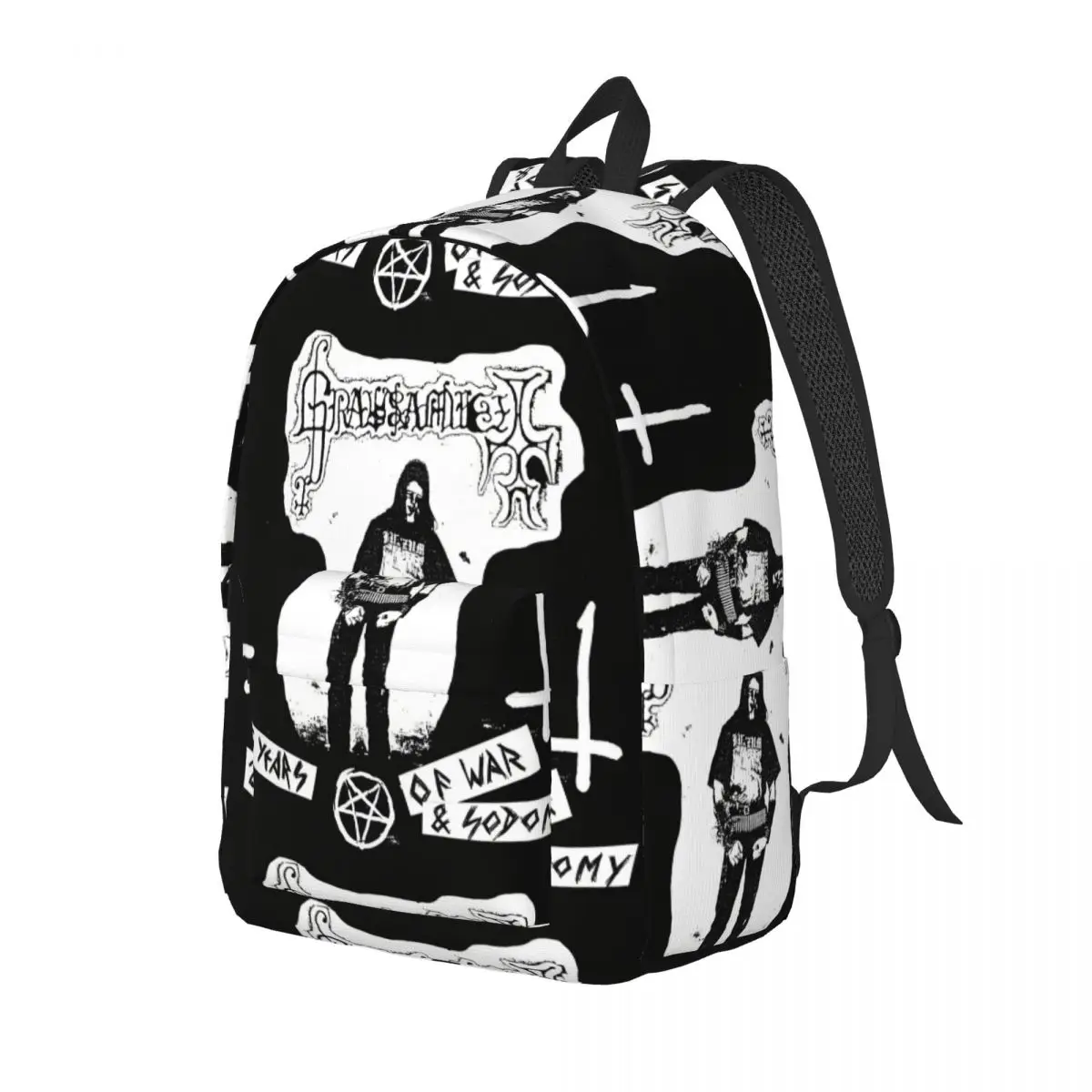 Grausamkeit 音楽ブラックメタルバックパックカレッジバックパック学生カラフルな軽量高校バッグかわいいリュックサック