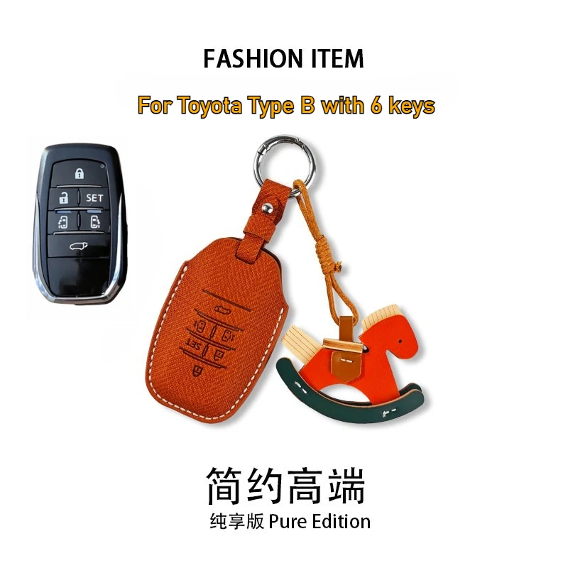 Car Key Cover for Toyota Alphard Vellfire Previa Sienna 5 Button Smart Key Case with SET Sliding Door Anti-loss Car Accessorice
