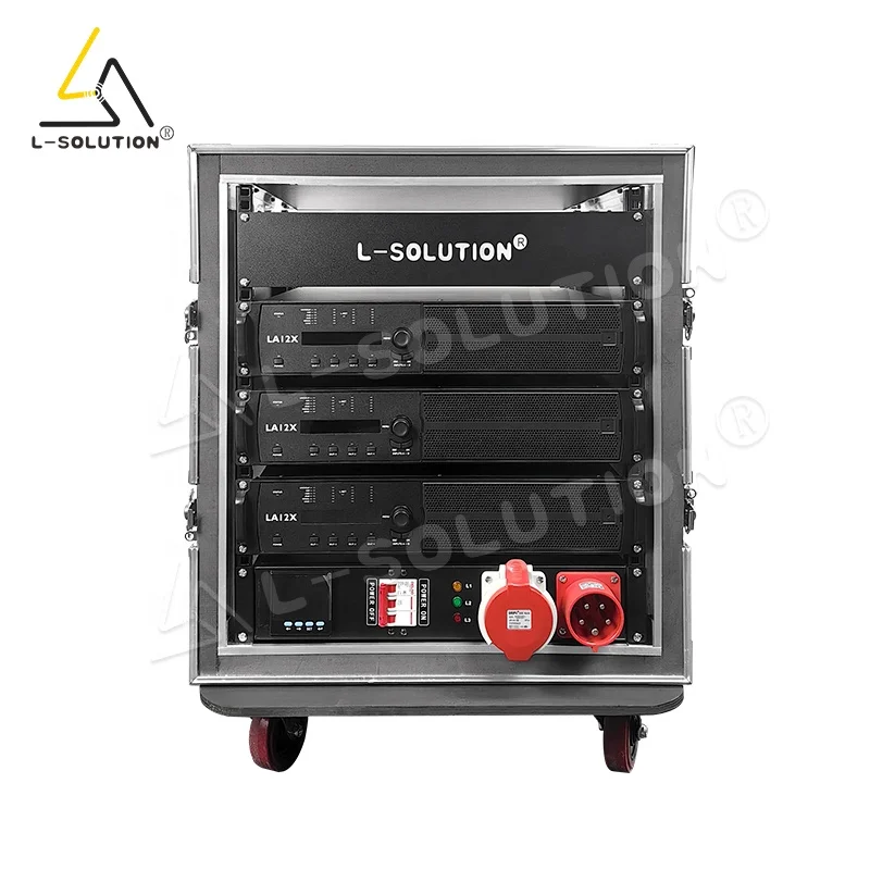 Professional 4-Channel Audio Sound DJ Power Amplifier La12x Class D With PW6II Power Distributor 3 Pcs Set 4ohm & 8ohm Impedance