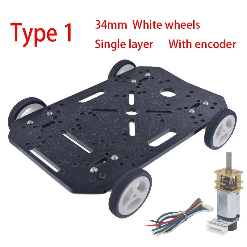 Imagem -02 - Smart Robot Car Kit com Codificador Mecanum Roda Mini Micro Gear Motor 4wd Chassis Kits de Chassi 6v N20 dc