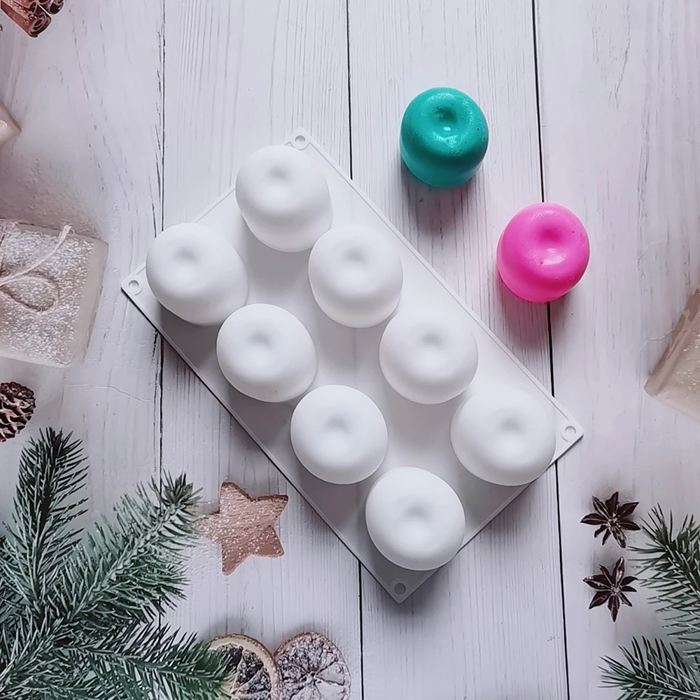 

3D Apple Shape Silicone Mold 8 Cell DIY Cake Mousse for Ice Cream Chocolate Pastry Art Pan Dessert Bakeware Cake Decorating Tool