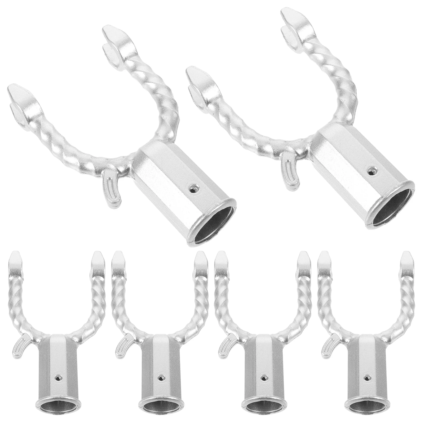 6 Pcs Aluminum Alloy Tree Branch Support Plant Straightening Tool Silver Coated Anti Snow Pressure Garden Bonsai Support Plants