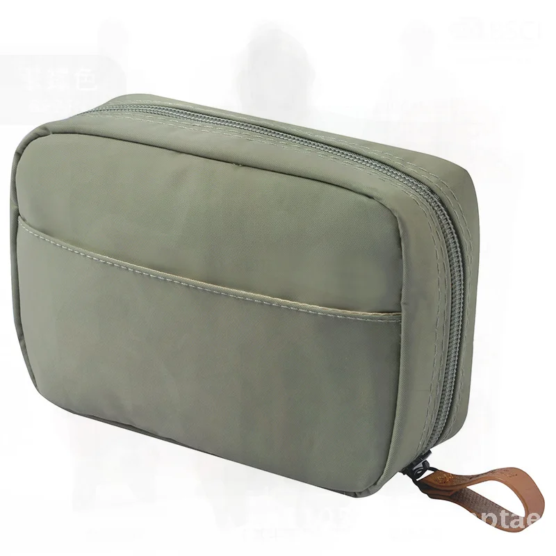 Japanese Style Large Capacity Cosmetic Bag Convenient Storage Beauty Organizer Simple Design Counter Wholesale Nylon Solid Color