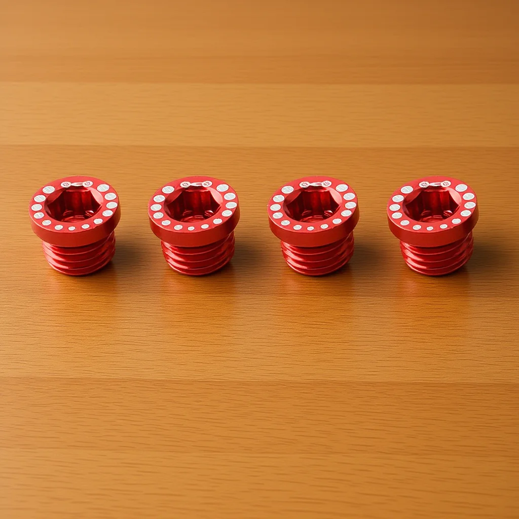 

4Pcs Aluminum Screw Decorative Plug Sand Proof Easy Installation for Road Bike M10x1.25 Brake Screw