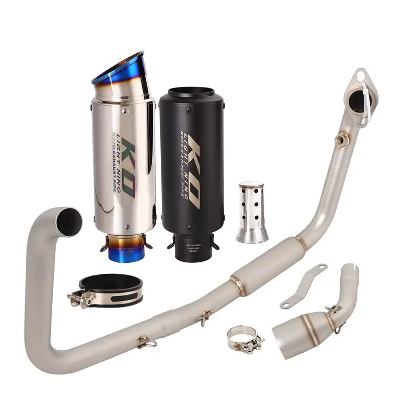 Full Exhaust System For Benelli TNT 125 2017-2023 Muffler Tips Header Mid Link Pipe Stainless Steel Removable DB Killer 51mm