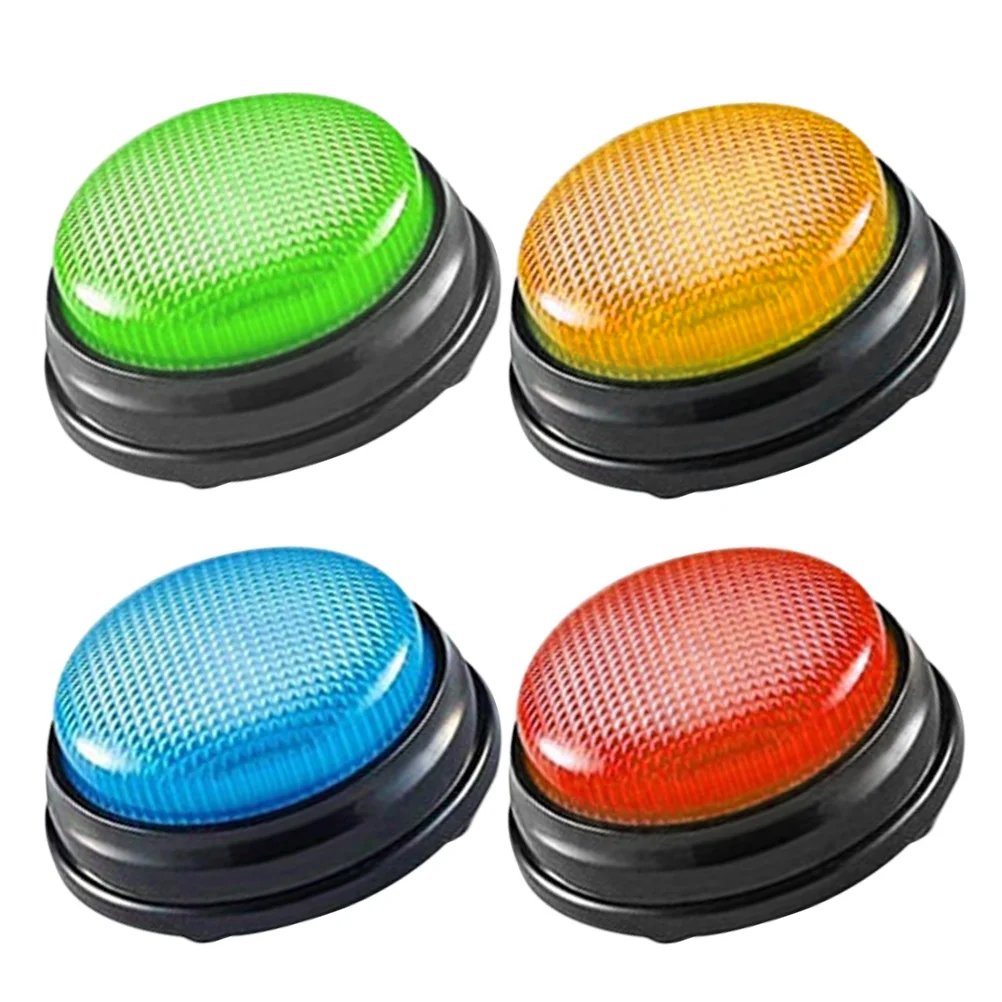 4 Pcs Answering Machine Hand Ringing Bell Educational Buzzers for Kids Game Show Buttons Colorful Set Plastic Press Classroom