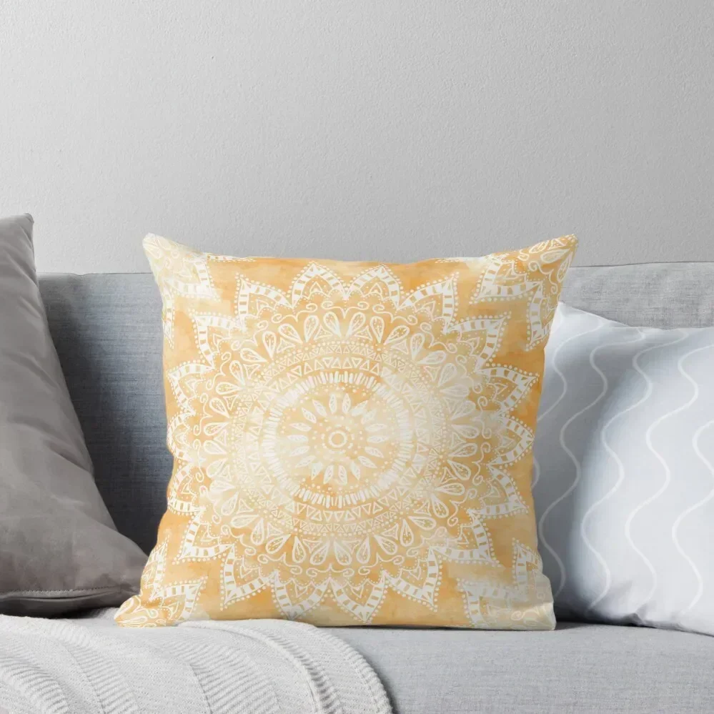 TANGERINE BOHEMIAN FLOWER MANDALA Throw Pillow Cushions For Sofa Christmas Pillow Cases New year pillow