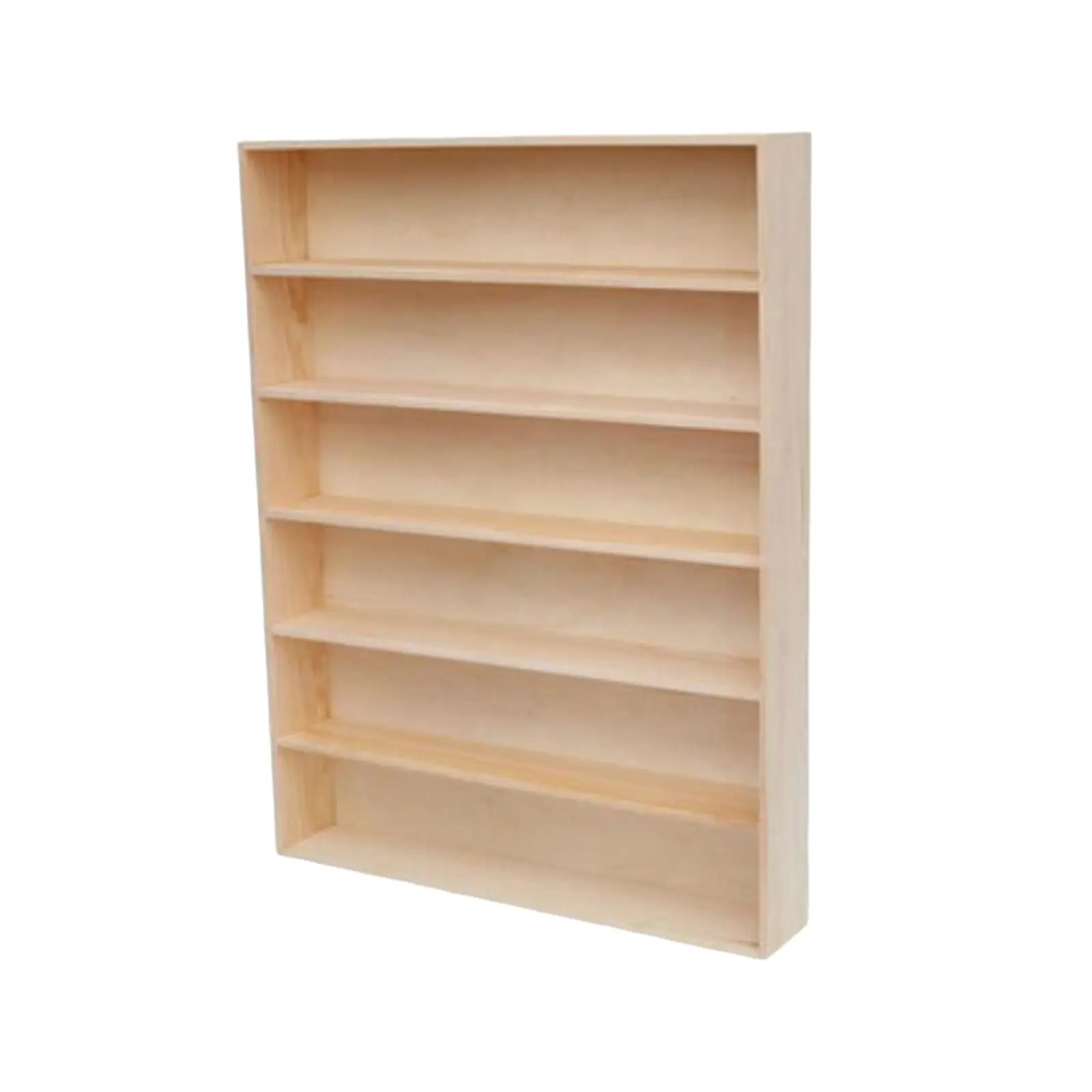 Wooden Display Shelf Decoration 6 Layer Display Shelves Rack Organizer for Mini Toys Desktop Model Car Small Objects