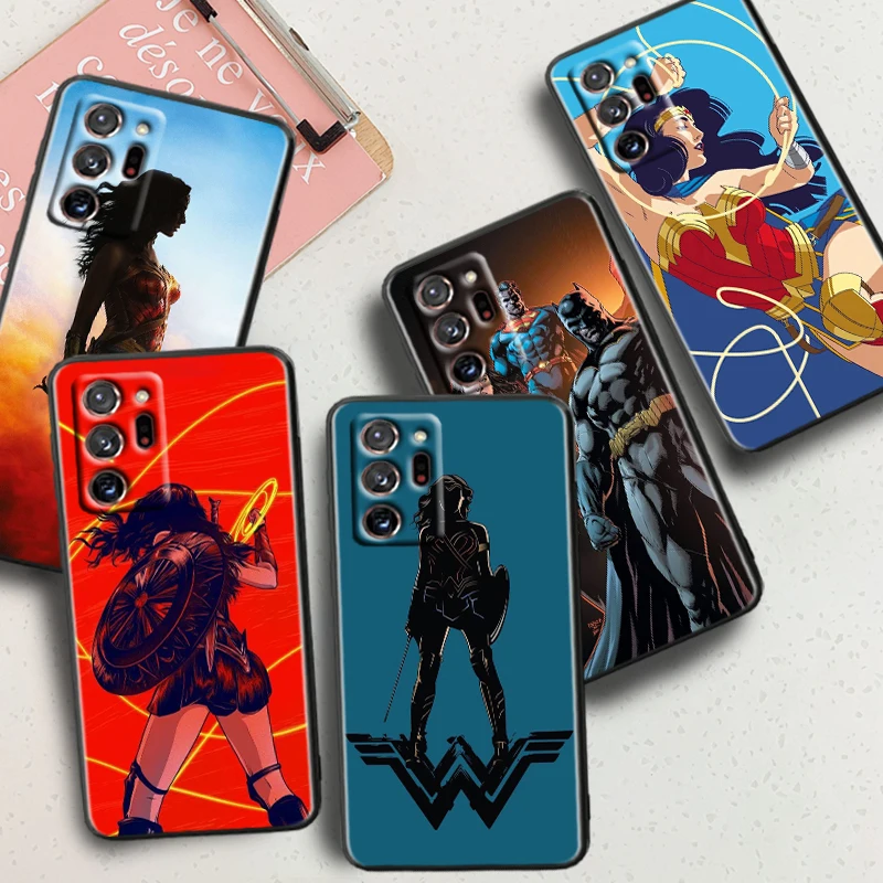 Movie Wonders Womans Hero For Samsung Note 20 10 Ultra Plus A31 A14 A12 A70 A34 A25 A04 A05 A15 A24 5G Black Back Phone Case