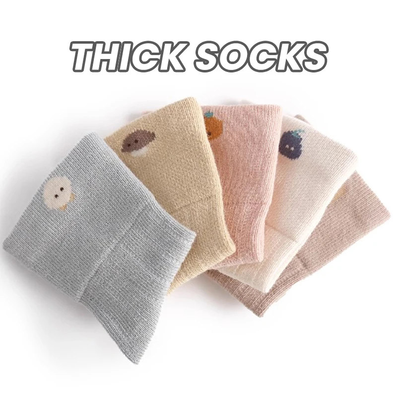 5Pairs 0-5Years Spring Autumn Newborn Toddlers Cotton Socks Soft And Elastic Cuffs Dressed Medias Bebe No Tightness On Legs