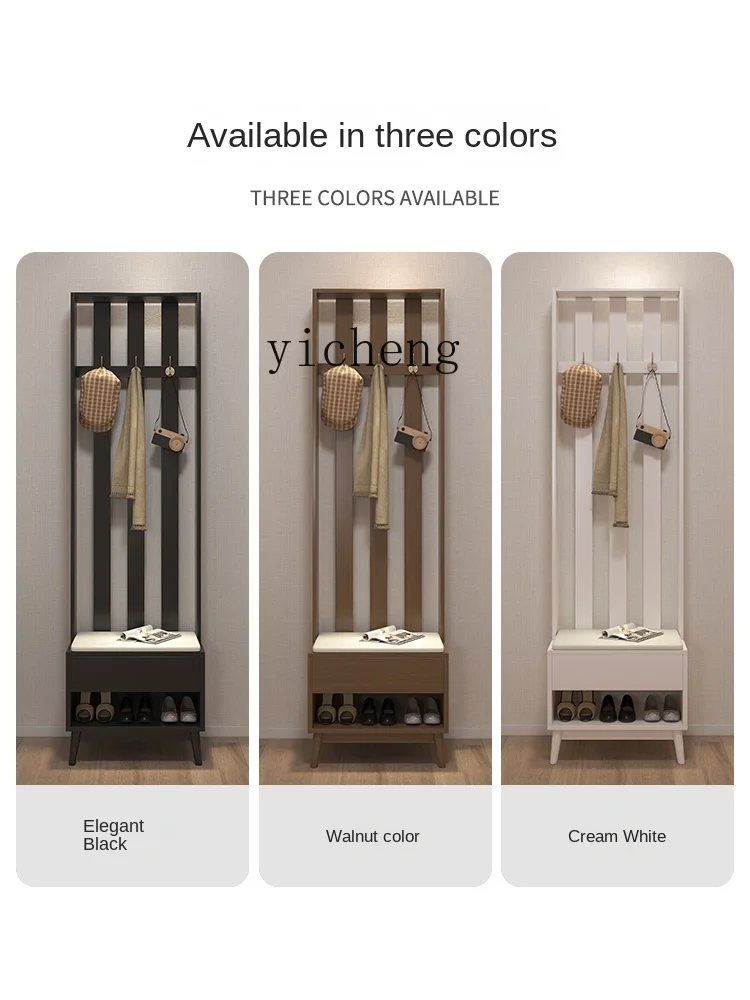 Tqh Hanger Shoe Changing Stool Coat Rack Integrated Household Multi-Layer Clothes Hanging Storage Small Shoe Cabinet