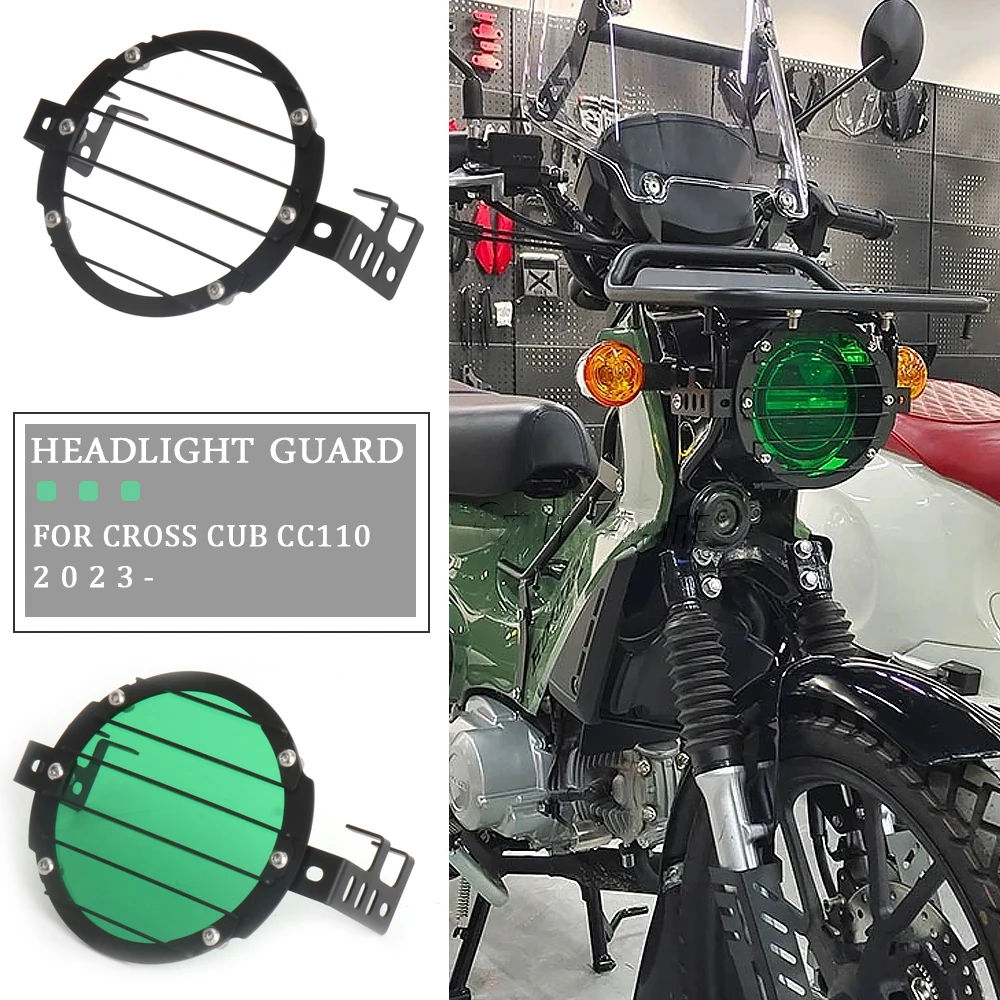 

Motorcycle Accessories For Cross Cub CC110 Headlight Grill Guard Headlamp Light Cover For Honda CROSS CUB CC 110 2023 2024