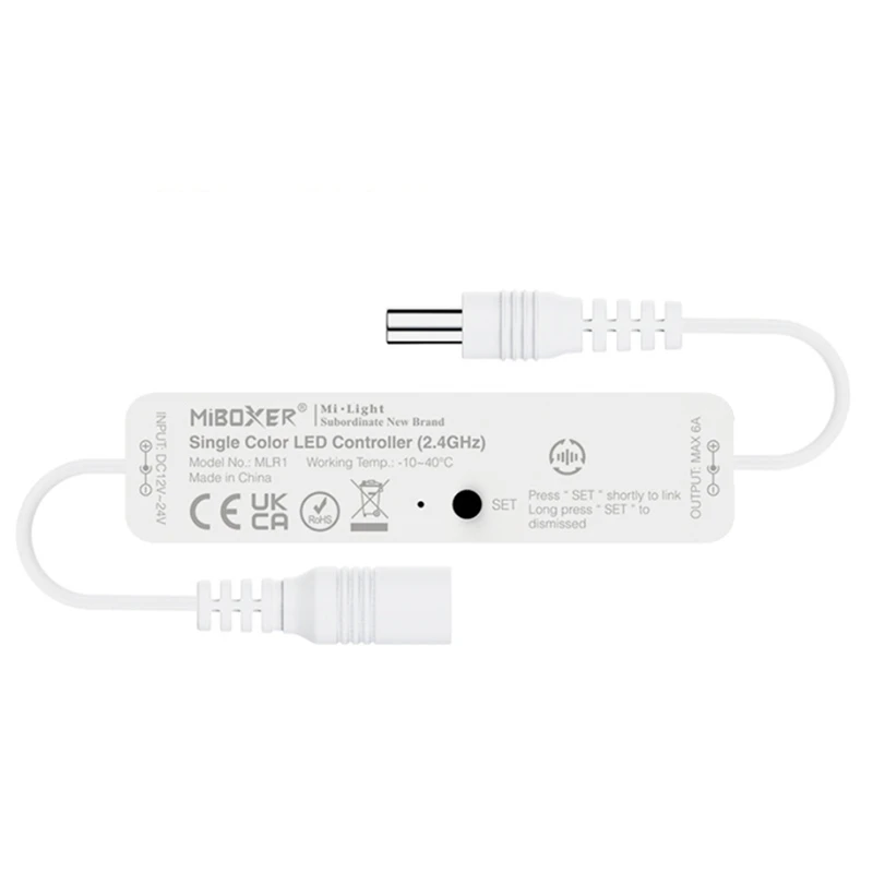 Miboxer MLR1 DC12-24V Mini 2,4 ГГц RF Wireless Tuya APP Дистанционный дим-контроллер для одноцветной светодиодной ленты