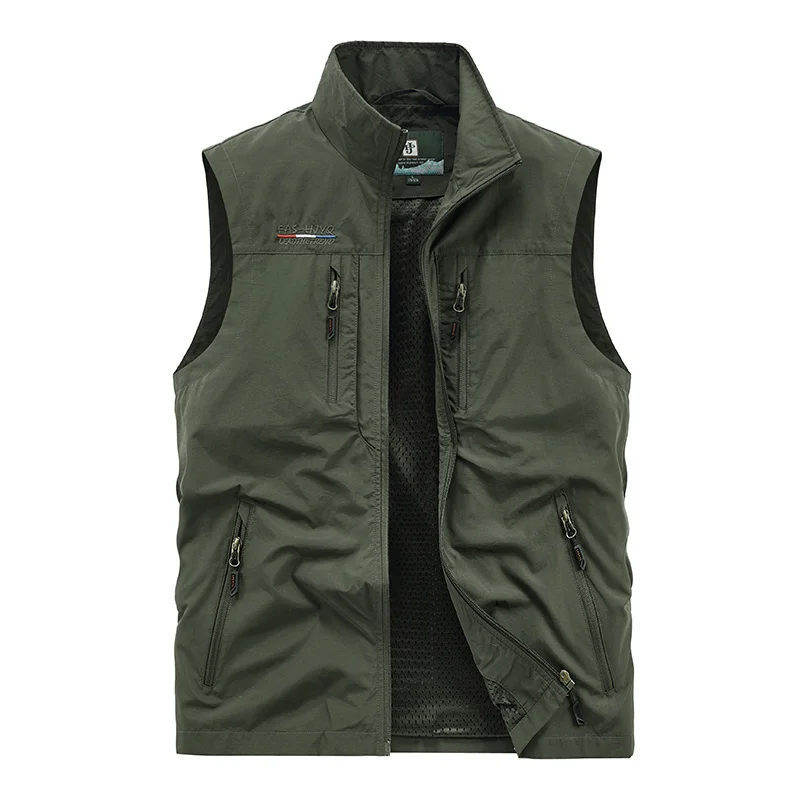 Work Vest Men Men's Summer Tactical Jackets Motorcyclist Multi-pocket Sleeveless Jacket Fishing Clothing Hunting Coat MAN Coats