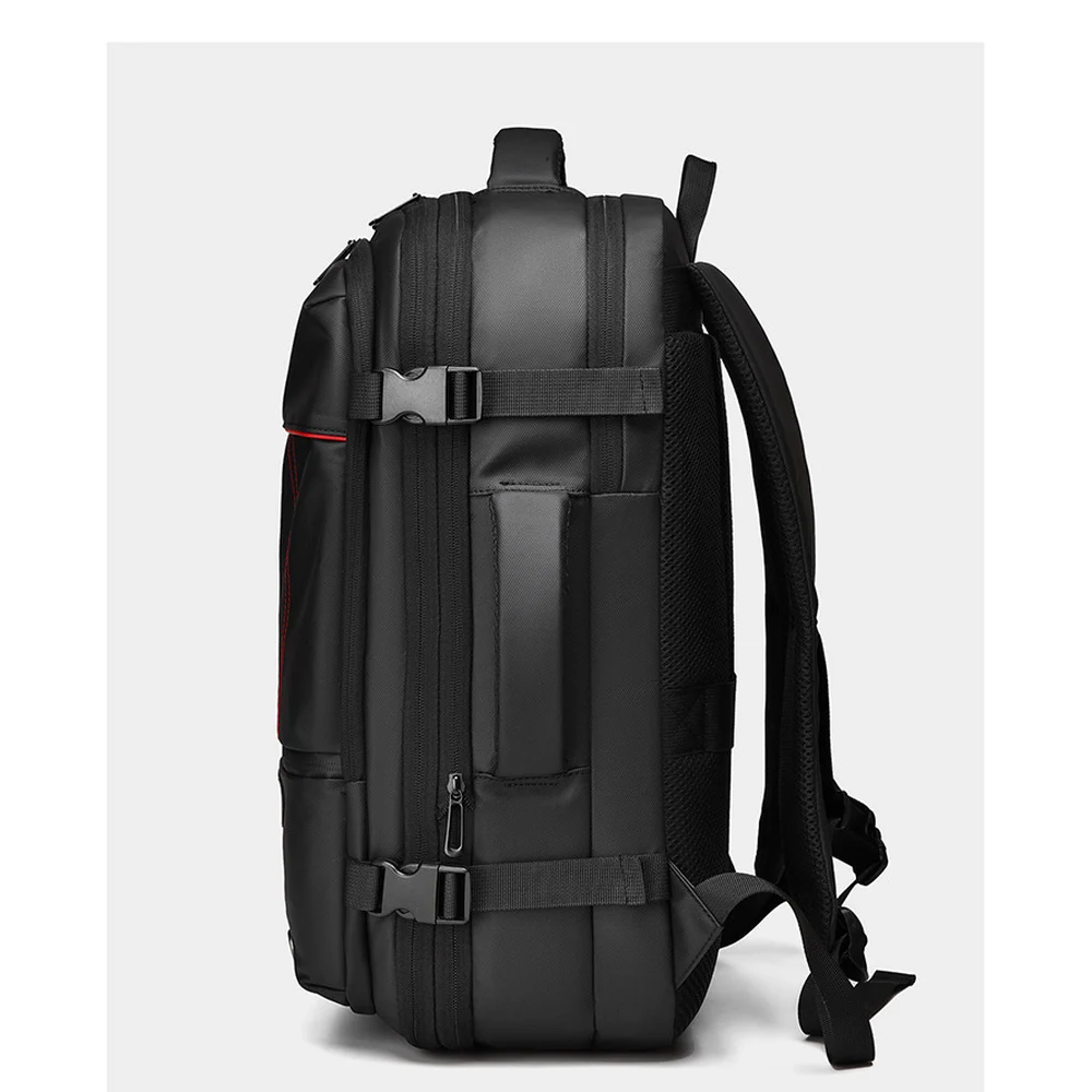 Expandable Travel Backpack with Laptop Compartment Side Compression Straps and Padded Shoulder Straps for Work and Trips