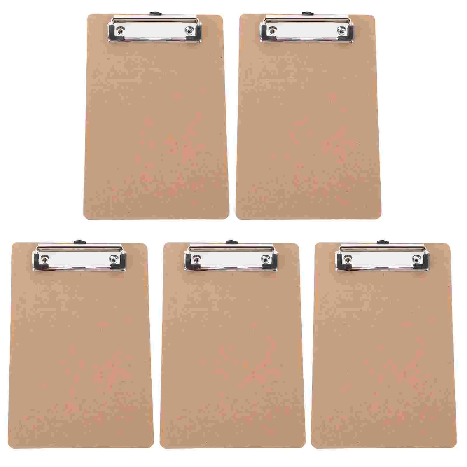 5 Pcs Clipboard Office Writing Portable Support Boards Iron File Folder Clipboards