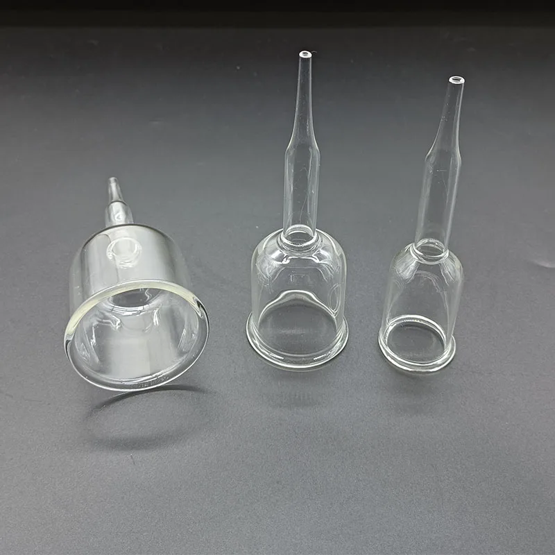 كوب مكنسة كهربائية زجاجية مع مرشح أنبوب للجسم آلة الحجامة شفط الأنابيب التصريف اللمفاوي الظهر الرقبة الذراع الساق تدليك الحلمة الرعاية