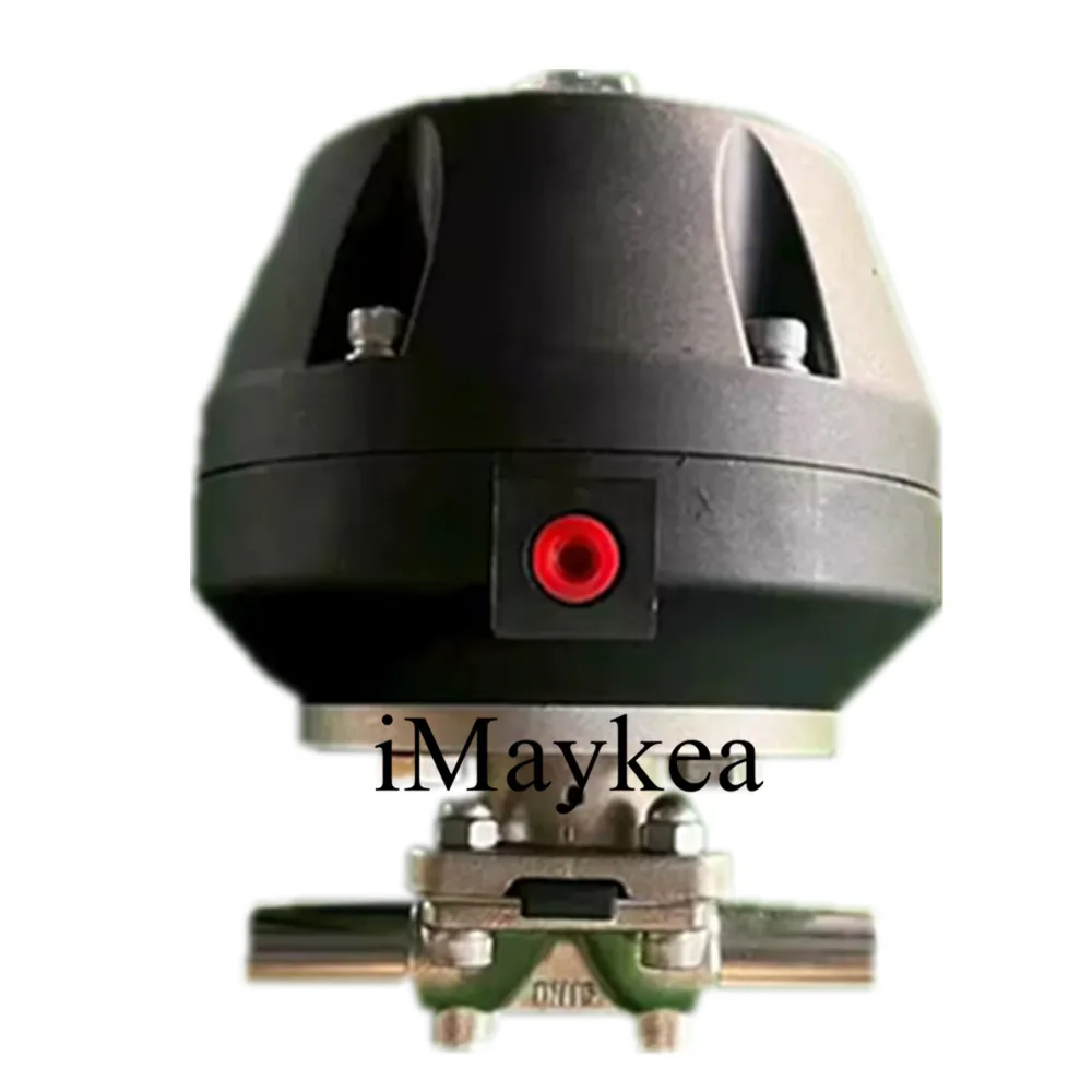 Welding DN20 DN25 DN32 Mushroom Head Pneumatic Diaphragm Valve Normally Open Stainless Steel 316