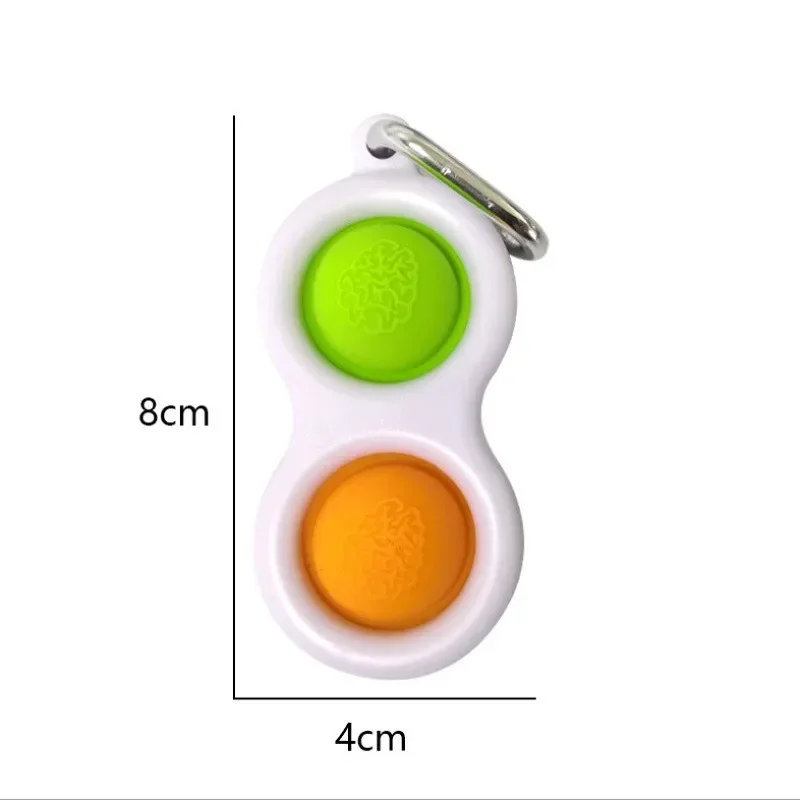 Fidget Finger Bubble Music Keychain Decompression Fashion Toy Pressable Exercise Board Decompression Key Pendant Birthday Gift