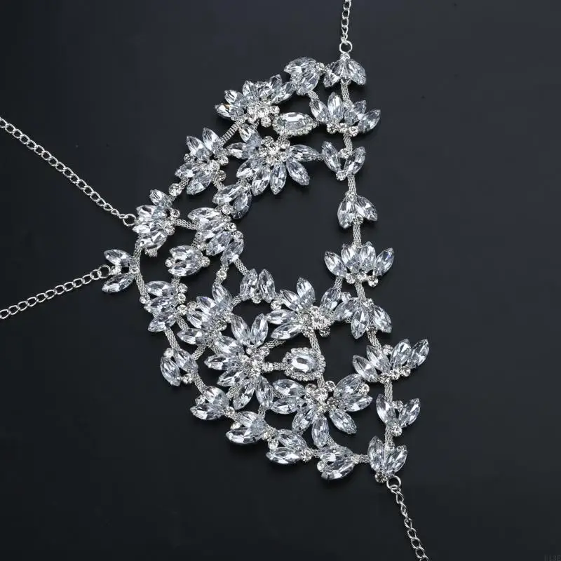 for Rhinestone Face Cover Crystal Masquerade Mask Baroque pour tête