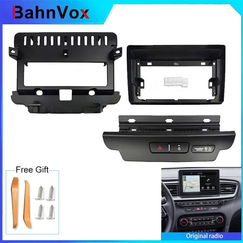 9 inch Android Car Radio frame for KIA Ceed 2018-2020 2din Stereo GPS Fascia bezel Panel Adapter wire harness