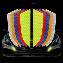 2pcs/set Car Bumper Reflective Safety Strip Stickers Car Front Bumper Reflective Sticker Reflective Warning Safety Tape
