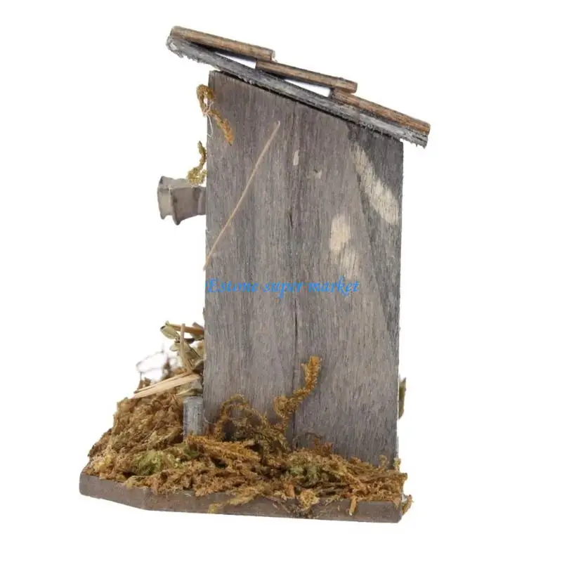 Poulailler en bois 090B, maison poupée, meubles miniatures, accessoire paysage ferme
