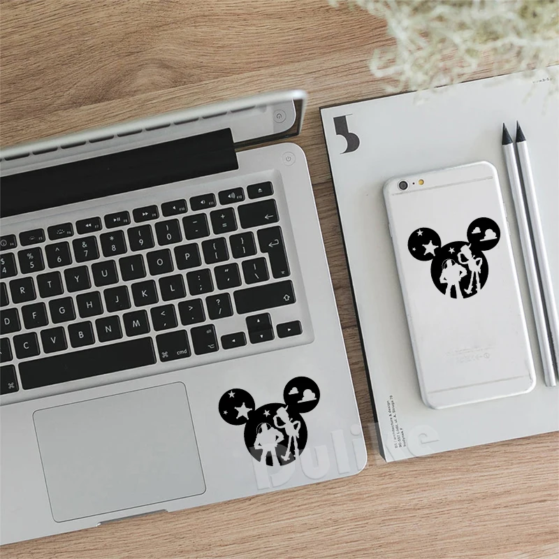 Friends Story Mickey Head Silhouette Vinyl Sticker For Car Window Bumper Door Decoration, Cartoon Decal Handphone Laptop Decor
