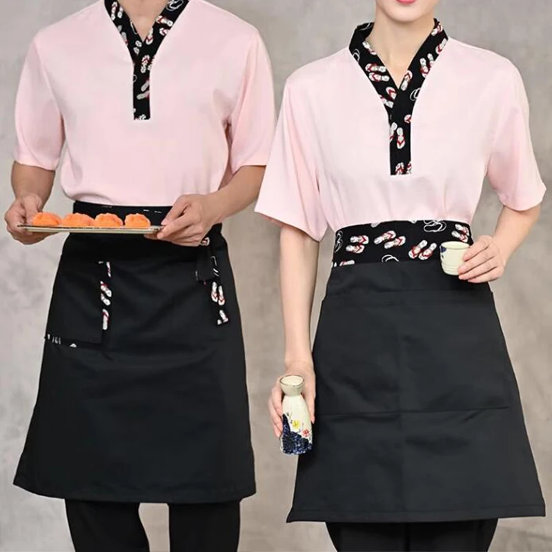 Unisex japanischen Stil kurze Schürze Koch Kochs chürzen Küche Restaurant Sushi Shop Hotel Kellner Arbeit Uniform Koch Schürze