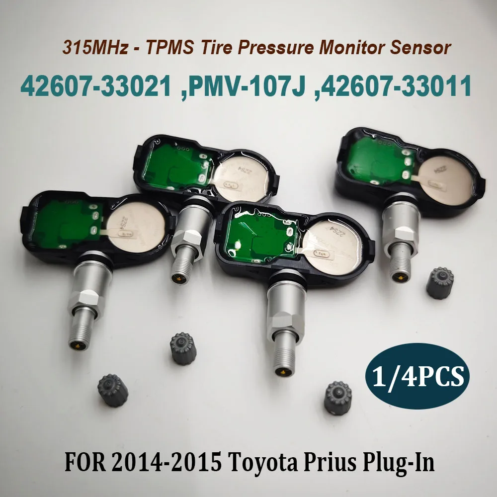 

NEW 1/4PCS 42607-33021 TIRE PRESSURE MONITOR SENSOR 315MHz TPMS PMV-107J 42607-33011 42607-06011 For 2010-2016 Lexus GX460