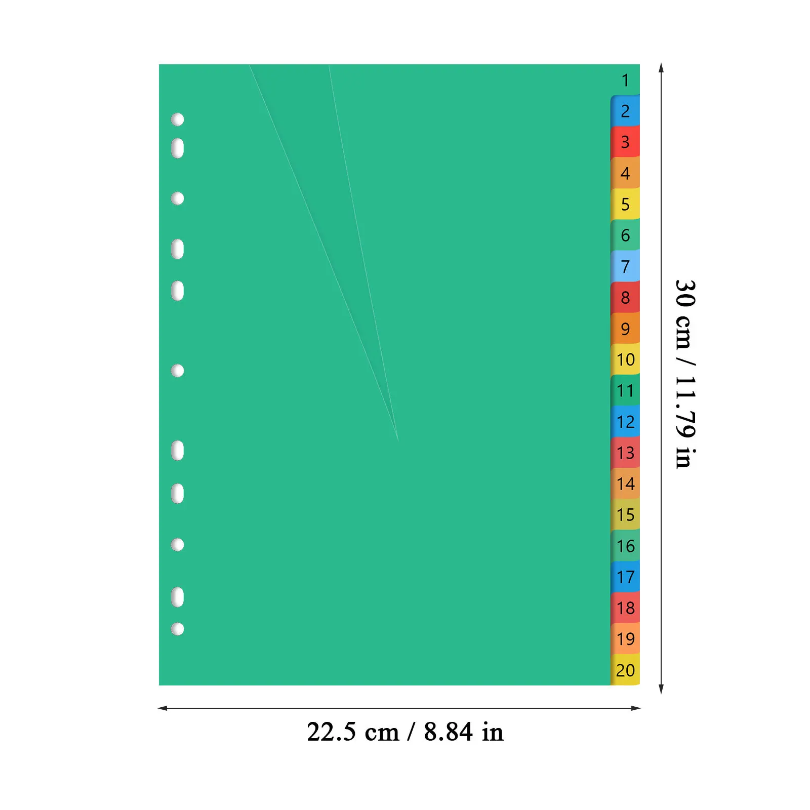A4 Colorful Classified Index Pages Plastic Tab Dividers Insertable Binder Separators Eco-Friendly For School