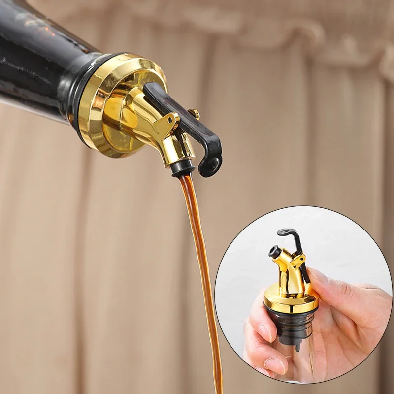 Olive Oil Bottle Sprayer Wine Pourer Sauce Boat Nozzle Liquor Oil Dispenser Leak-Proof Plug Bottle Stopper Kitchen Tool Gadgets