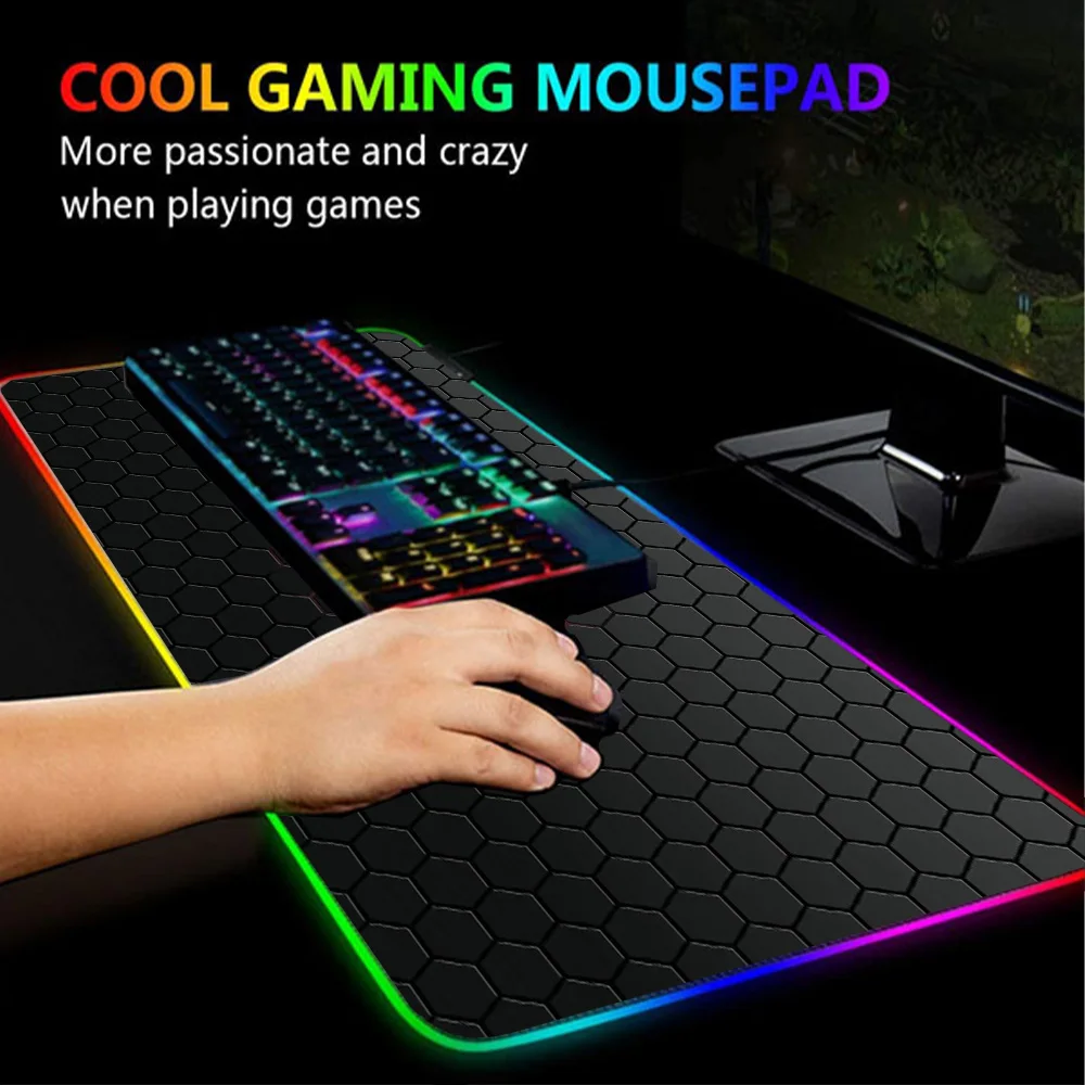 Imagem -03 - Steelseries-rgb Led Gaming Mouse Pad Deskmat Preto Mousepad pc Gamer Lâmpada Backlight Luzes Tapetes Table Mats Acessório